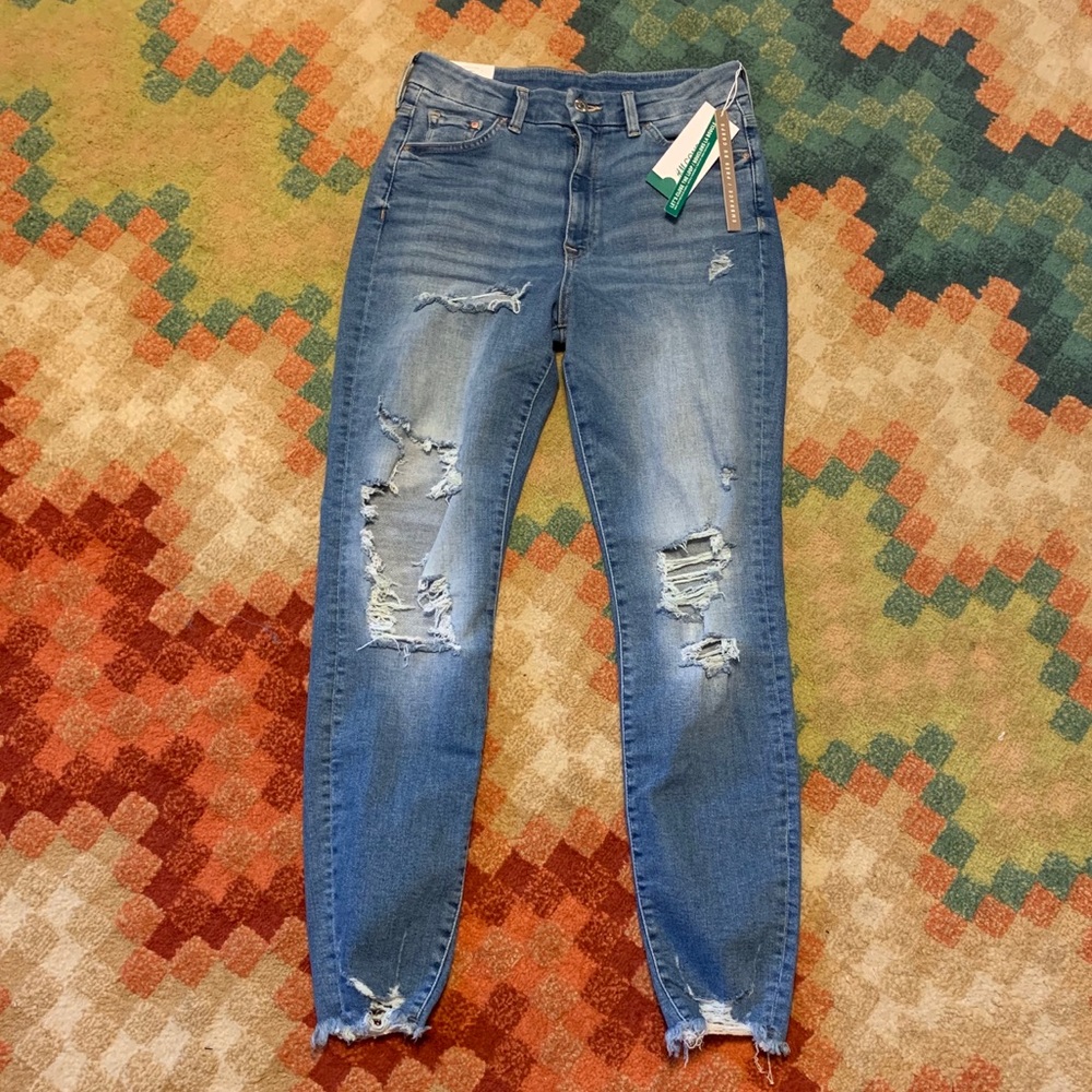 NWT H&M Distressed Super Skinny Jeans 28 Stretch